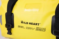 WILD HEART 66L Vodotesná cestovná taška žltá, so spevnenými švami na kajak, kempovanie, motorku 2
