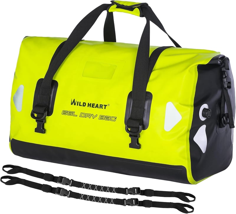 WILD HEART vízálló utazótáska 40L 66L 100L PVC500D kötéllel kajak camping motorozás - 40l, 40 L Bright Green