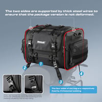 Wildken motoros hátsó táska 40-60L vízálló nyereg táska esővédővel 5