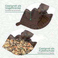 WILDLIFE FRIEND Fagyálló öntöttvas madárfürdő levélforma, dugós rúddal, kertbe és erkélyre 2