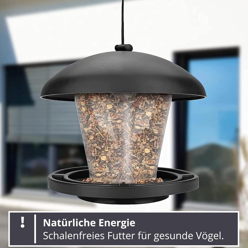WILDLIFE FRIEND Függő Madáretető - Fekete, Vadon Élő Madarak Etetéséhez