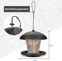 WILDLIFE FRIEND Függő Madáretető - Fekete, Vadon Élő Madarak Etetéséhez 3