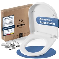 Wilford & Sons Prémium WC ülőke Duroplast D-forma fehér - Lecsapódásgátlóval, levehető, könnyen tisztítható WC tető és ülőke szett 1