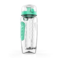 willceal Fľaša na ovocné infúzie 945 ml - Tritan bez obsahu BPA - Odklápacie viečko s rukoväťou - Nepriepustná - Mätová farba 4