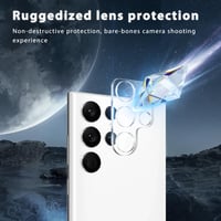 Sada tvrdených skiel na displej + ochranných fólií na fotoaparát WILLONE pre Samsung Galaxy S22 Ultra 5G (2+2 ks), kompatibilné s odtlačkom prsta, tvrdosť 9H, HD čírosť 5