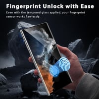 Sada tvrdených skiel na displej + ochranných fólií na fotoaparát WILLONE pre Samsung Galaxy S22 Ultra 5G (2+2 ks), kompatibilné s odtlačkom prsta, tvrdosť 9H, HD čírosť 2