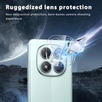 Folie de sticlă securizată WILLONE pentru Xiaomi Redmi Note 14 Pro 5G cu 2+2 protectoare pentru cameră, duritate 9H, compatibilă cu cititorul de amprente, fără bule, protecție ecran Ultra HD 5