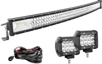 Willpower 107cm 540W LED munkalámpa görbült + 2db 4" LED fényszóró 12V/24V 1