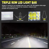 Willpower 107cm 540W LED munkalámpa görbült + 2db 4" LED fényszóró 12V/24V 7