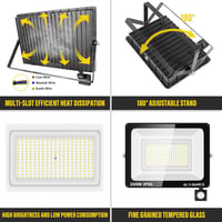 Willpower 200W 20000 lm LED reflektor mozgásérzékelővel, 6000K hideg fehér, IP66 vízálló 3