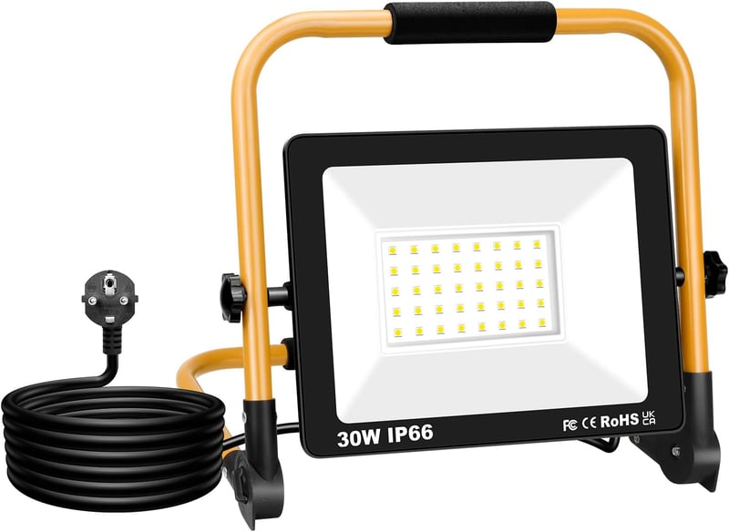 Willpower 30W 3000 lm LED munkalámpa IP66 vízálló reflektor szerelőlámpa - 30.0 Watt