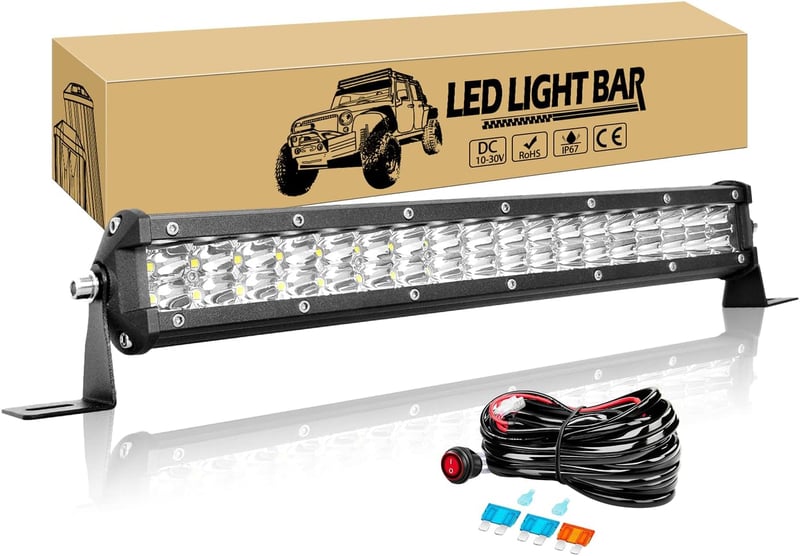 Willpower 38 cm 108 W LED munkalámpa 12V/24V vízálló offroad traktor teherautó - 15 Zoll 108W + Kabelbaum