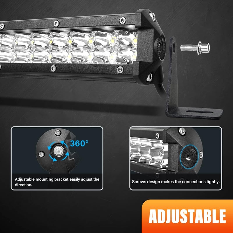 Willpower 38 cm 108 W LED munkalámpa 12V/24V vízálló offroad traktor teherautó - 15 Zoll 108W + Kabelbaum