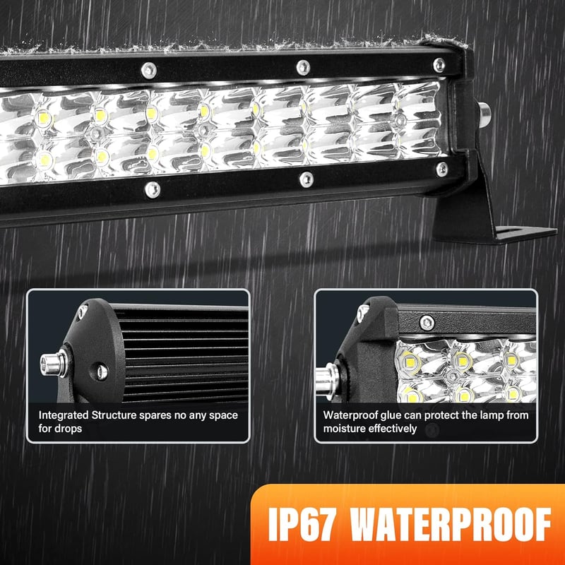 Willpower 38 cm 108 W LED munkalámpa 12V/24V vízálló offroad traktor teherautó - 15 Zoll 108W + Kabelbaum