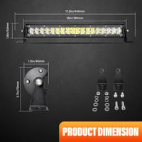 Willpower 38 cm 108 W LED munkalámpa 12V/24V vízálló offroad traktor teherautó - 15 Zoll 108W + Kabelbaum 2