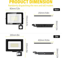 Willpower 50W 5000 lm LED reflektor mozgásérzékelővel, IP66 vízálló, 6000K hideg fehér - 50W, 6000k Cool White 2