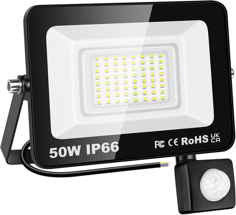Willpower 50W 5000 lm LED reflektor mozgásérzékelővel, IP66 vízálló, 6000K hideg fehér - 50W, 6000k Cool White