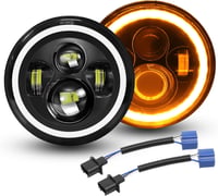 Willpower 7 Inch LED Motoros Fényszóró 50W 5000LM Fehér Sárga 4 Mód DRL Offroad Lámpa 1