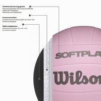 Volejbalová lopta Wilson AVP Soft Play - Oficiálna veľkosť, Ružová 5