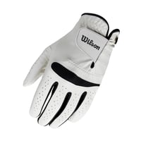 Mănușă de golf pentru bărbați Wilson Feel Plus, piele premium, pentru mâna dreaptă, albă, mărimea M 1