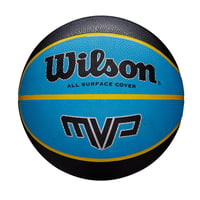 Basketbalová lopta Wilson MVP - veľkosť 7, čierna/modrá, gumená, na vnútorné aj vonkajšie použitie 1