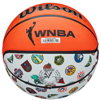 Basketbalová lopta Wilson NBA All Team – Unisex veľkosť pre dospelých, oficiálna basketbalová lopta s logom tímov NBA na rekreačné aj súťažné účely 4