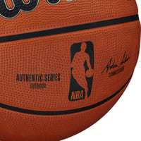 Vonkajšia basketbalová lopta Wilson NBA Authentic Series, veľkosť 7, guma Tackskin, hnedá 7