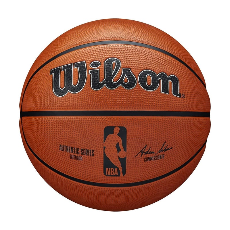 Vonkajšia basketbalová lopta Wilson NBA Authentic Series, veľkosť 7, guma Tackskin, hnedá