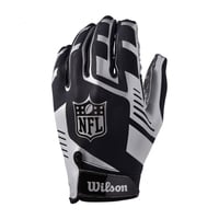 Rukavice na americký futbal Wilson NFL Stretch Fit Receivers Glove WTF930700M, univerzálna veľkosť, čierna/strieborná 3