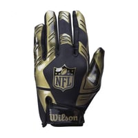Rukavice na americký futbal Wilson NFL Stretch Fit Receivers Glove WTF930700M, univerzálna veľkosť, čierna/strieborná 2