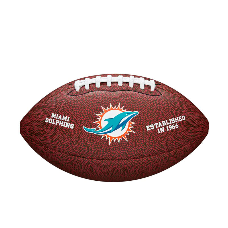 Futbalová lopta Wilson NFL Team Logo - oficiálna veľkosť, kompozitná koža, WTF1748XBMI