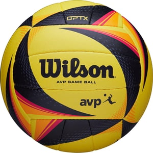 Wilson OPTX AVP lopta za odbojku na pijesku - službena veličina, žuto/crna, WTH00020XB natjecateljska odbojkaška lopta