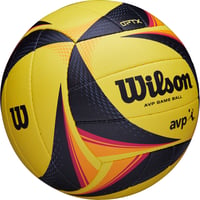 Plážový volejbal Wilson OPTX AVP Game Ball – Oficiálna veľkosť, žlto-čierna, WTH00020XB súťažná volejbalová lopta 2