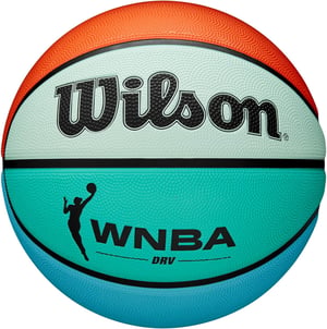 Basketbalová lopta Wilson WNBA DRV Bright – oranžová/tyrkysová – veľkosť 6