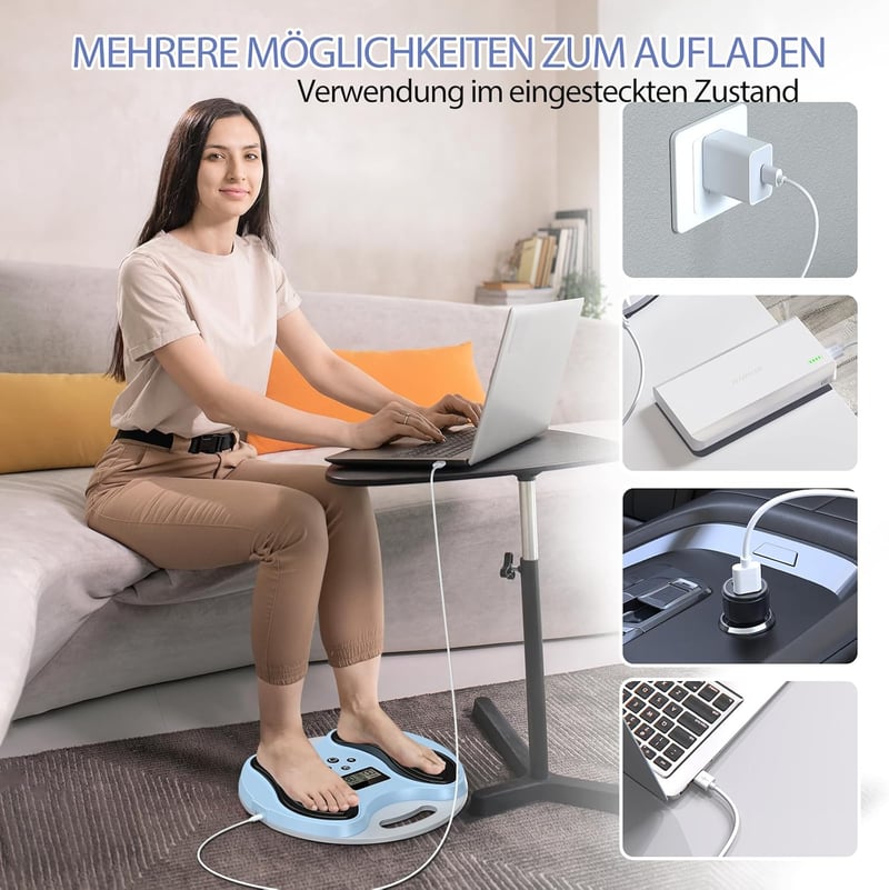 Wilwish EMS lábmasszírozó vérkeringés stimulátor USB töltéssel