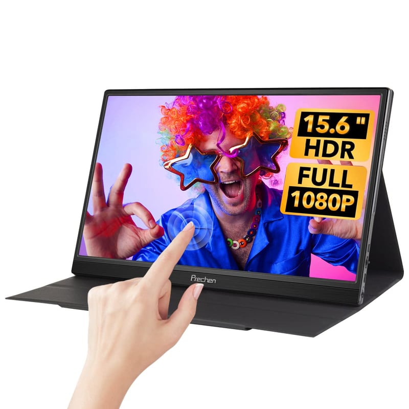 WIMAXIT 15,6" FHD prenosný dotykový monitor s USB-C/HDMI pripojením a vstavanými reproduktormi
