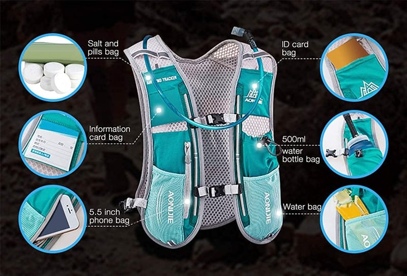 Win.Deeper 5L Ultralight Hidratációs Hátizsák Futáshoz Kerékpározáshoz Túrázáshoz
