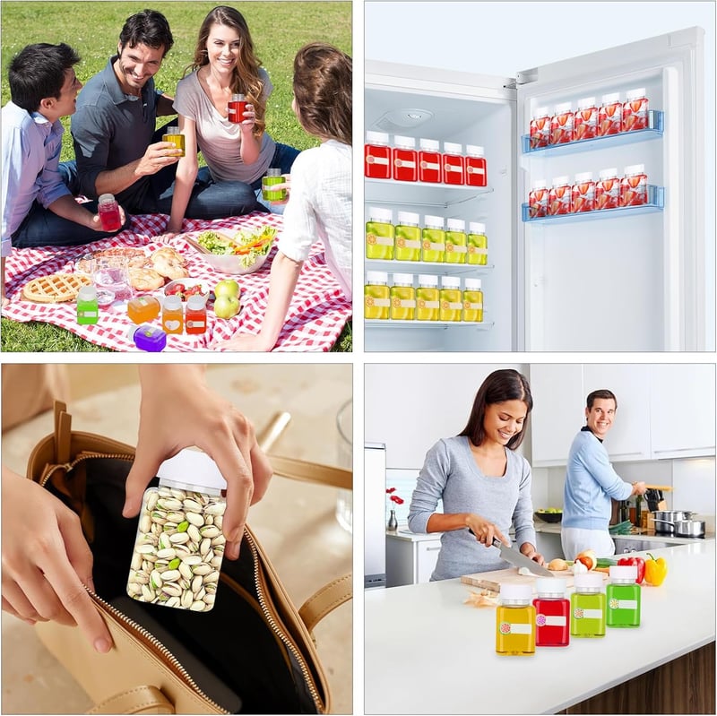 Winbest 16 db-os újrafelhasználható 100 ml-es üveg szett itallal töltéshez