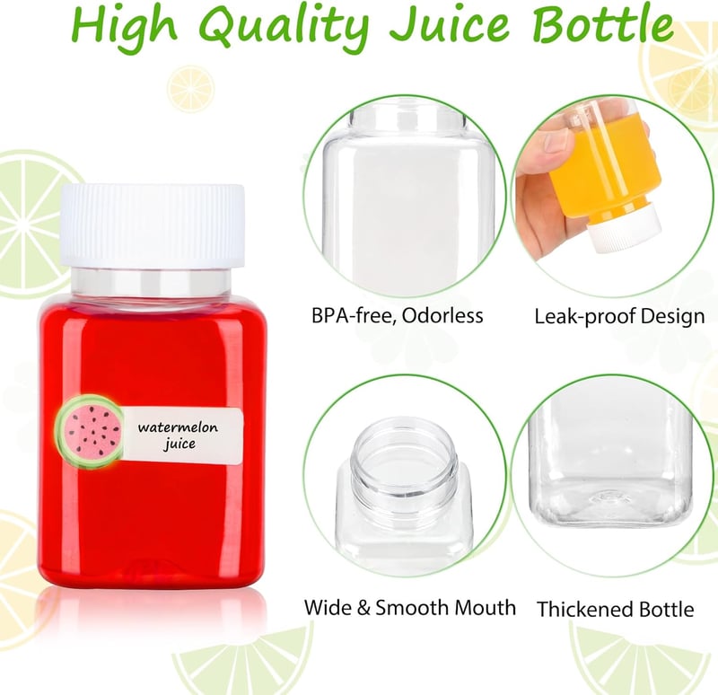 Winbest 16 db-os újrafelhasználható 100 ml-es üveg szett itallal töltéshez