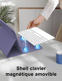 Husă cu tastatură și trackpad WINCHKING pentru iPad 9.7 – iPad generația a 5-a și a 6-a (2017/2018) – AZERTY Mov 5