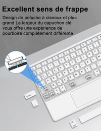 Husă cu tastatură și trackpad WINCHKING pentru iPad 9.7 – iPad generația a 5-a și a 6-a (2017/2018) – AZERTY Mov 4