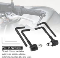 Windance 7/8" Alumínium Fék és Kuplung Kar Védő - Univerzális Motorkerékpár, Robogó, ATV és Hegyi Kerékpár Kormányvédő Szett Fekete 3