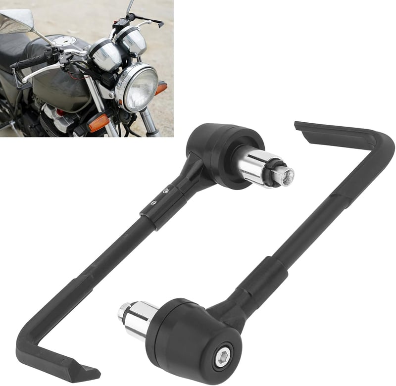 Windance 7/8" Alumínium Fék és Kuplung Kar Védő - Univerzális Motorkerékpár, Robogó, ATV és Hegyi Kerékpár Kormányvédő Szett Fekete
