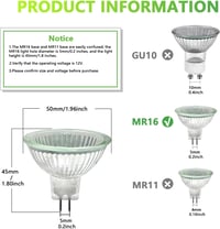 WinDerMo MR16 halogén izzó 12V 20W GU5.3 dimmelhető 8db meleg fehér 2700K 2