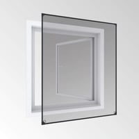 Windhager 04301 Sieťka proti hmyzu na okno s magnetickým rámom, bez vŕtania, antracitová, 100 x 120 cm, odolná voči UV žiareniu, jemná sieťovina, možnosť skrátenia 5