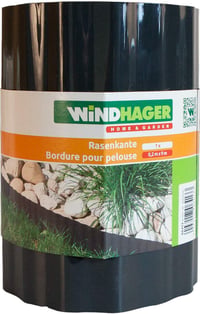 Windhager antracitový záhonový a trávnikový obrubník 9 m x 20 cm, 500 g/m² – Lemovanie trávnika, záhradný obrubník 5