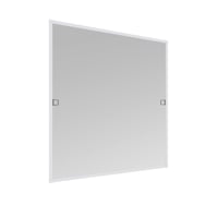 Windhager Basic 04504 Sieťka proti hmyzu na okno 100x120 cm s bielym hliníkovým rámom, montáž bez vŕtania, skracovateľná, ochrana proti muchám a komárom 1