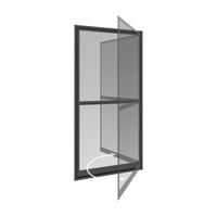 Dverová sieť proti hmyzu Windhager Expert 03241 s hliníkovým rámom, 100x210 cm, antracitová, montáž bez vŕtania, na terasu a balkón 1