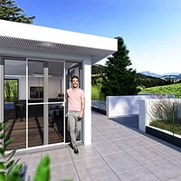 Windhager Expert klizna mreža za vrata, aluminijski okvir, 120x240 cm, bijela 2