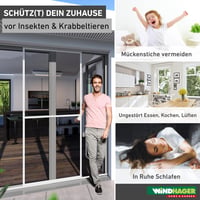 Windhager Expert klizna mreža za vrata, aluminijski okvir, 120x240 cm, bijela 3